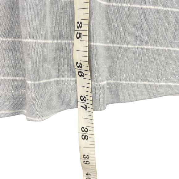 Free Fly Shirt Dress Womens Sz XL Bamboo Dockside Gray White Striped Comfy Cozy - Picture 10 of 12